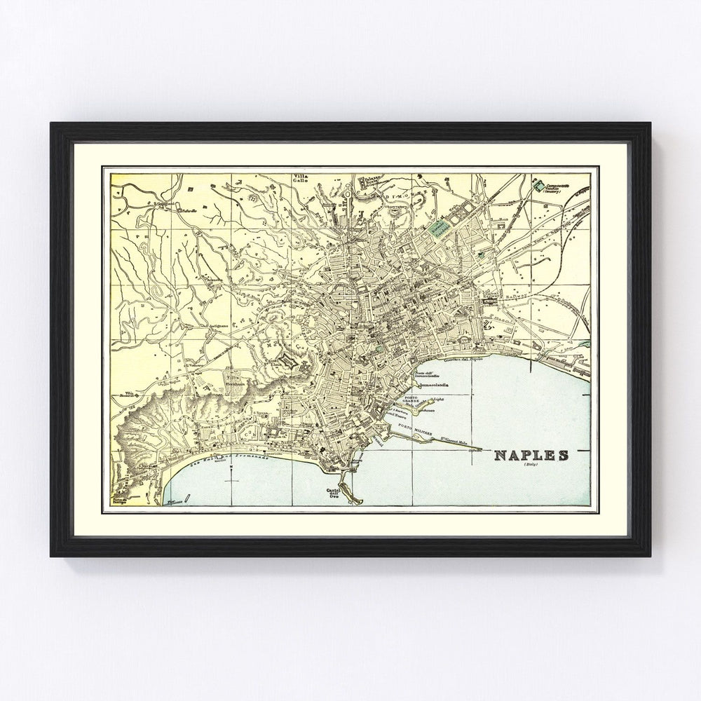 Naples Vintage Map 1901