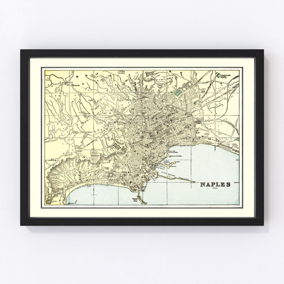 Naples Vintage Map 1901