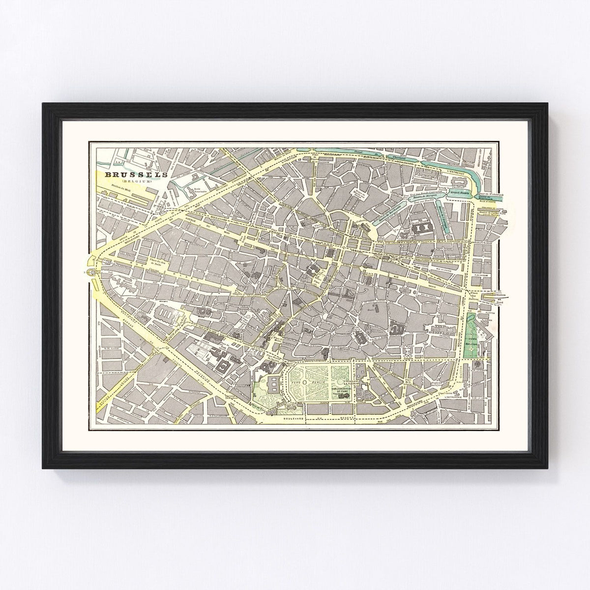 Brussels Vintage Map 1901