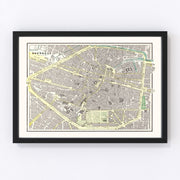 Brussels Vintage Map 1901