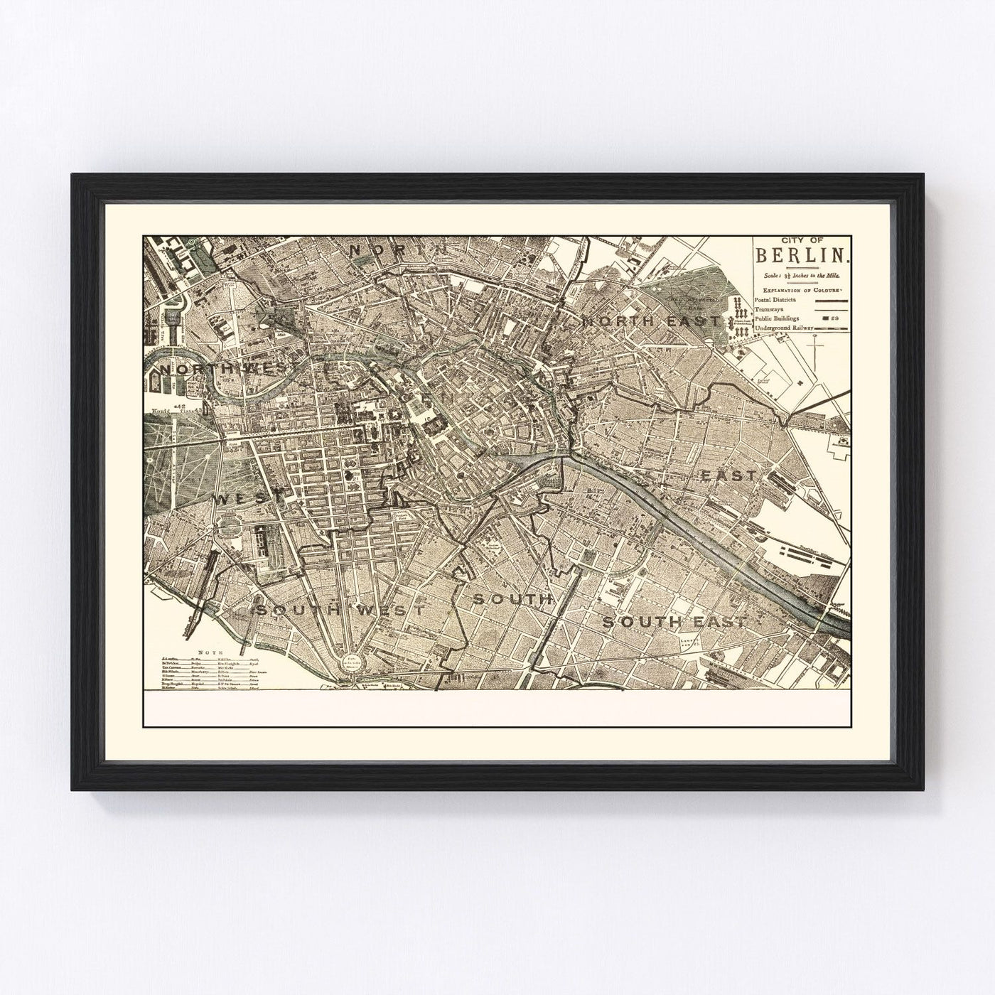 Berlin Vintage Map 1901