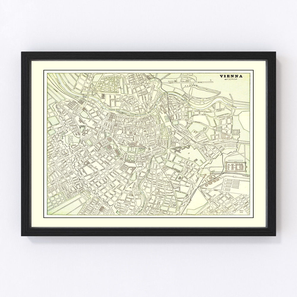 Vienna Vintage Map 1901