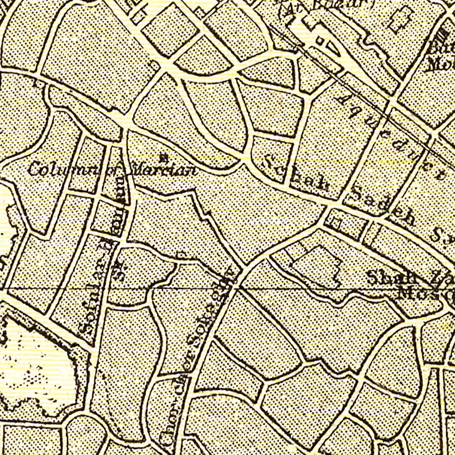 Restored historic details from the 1901 city map of Istanbul