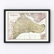 Istanbul Vintage Map 1901