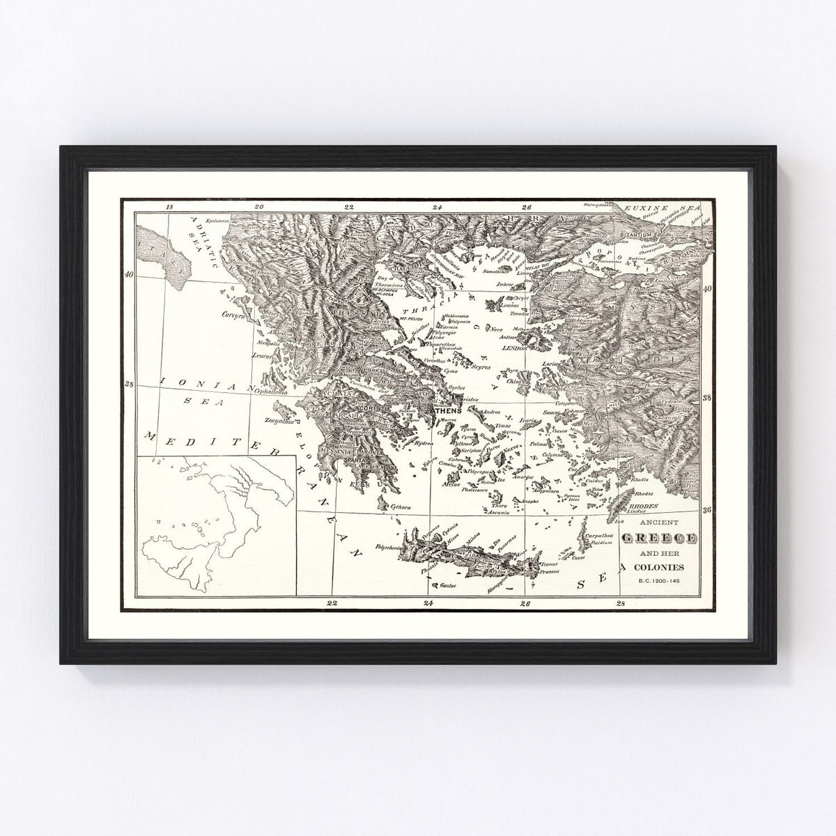 Greece Vintage Map 1901