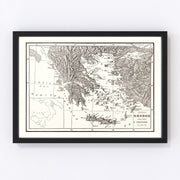 Greece Vintage Map 1901
