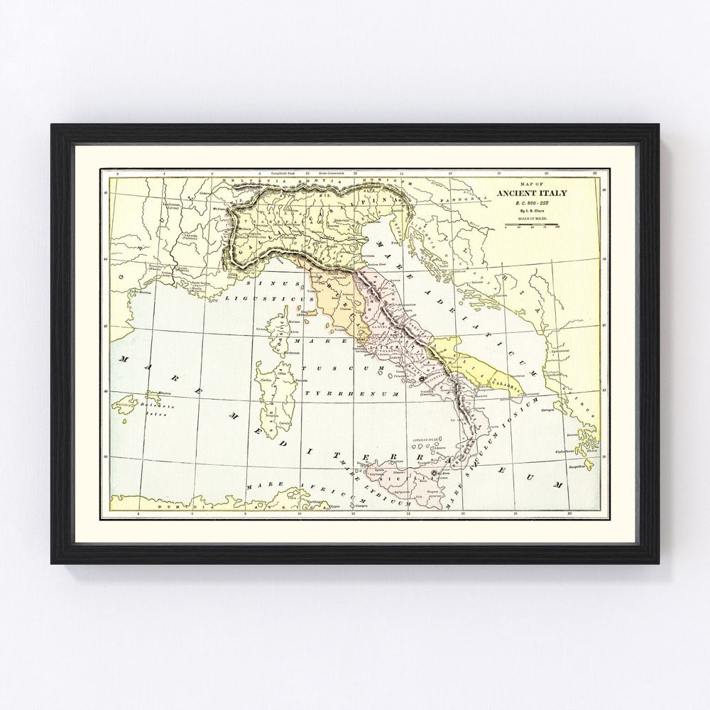 Italy Vintage Map 1901