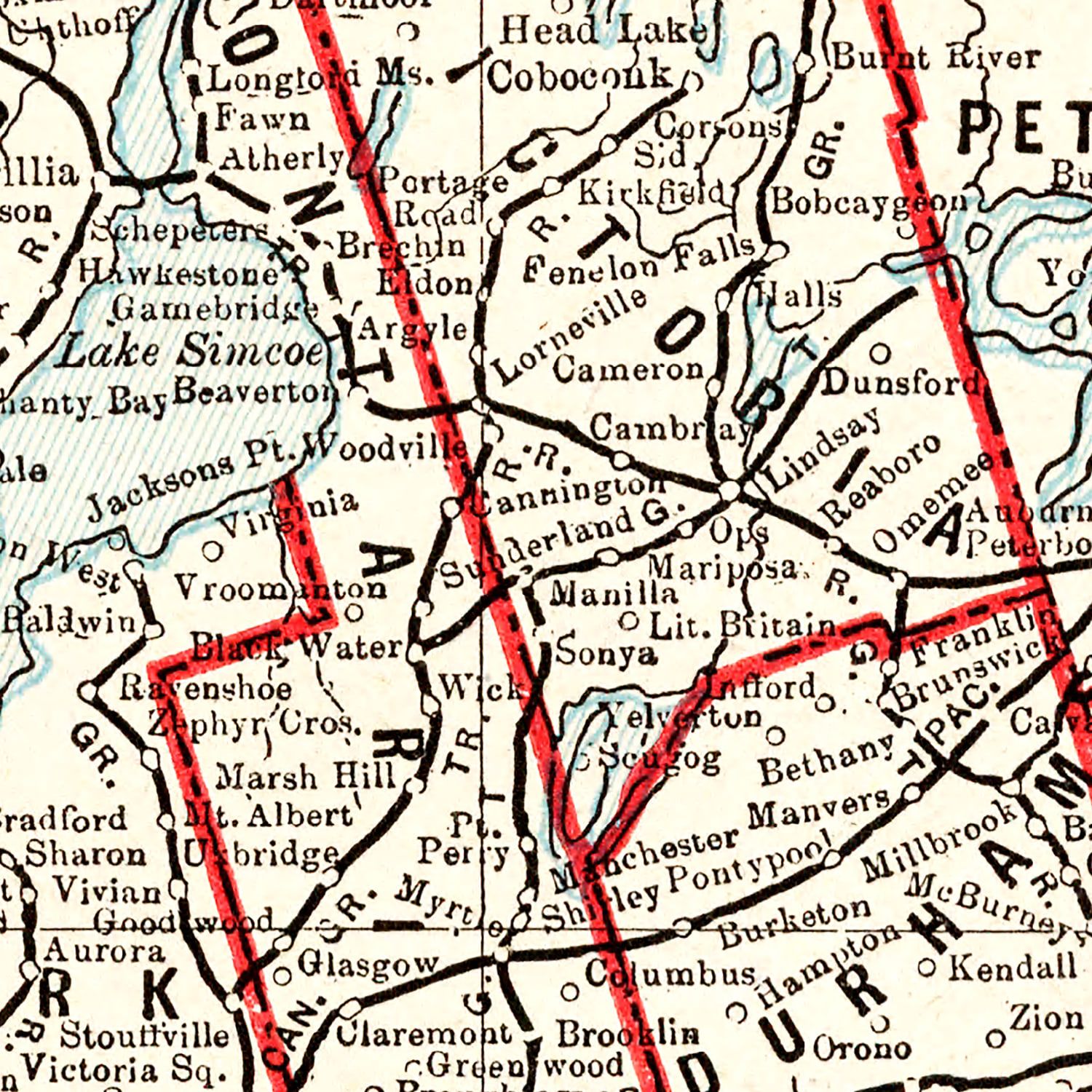 Restored historic details from the 1893 region map of County