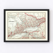 Ontario Vintage Map 1893