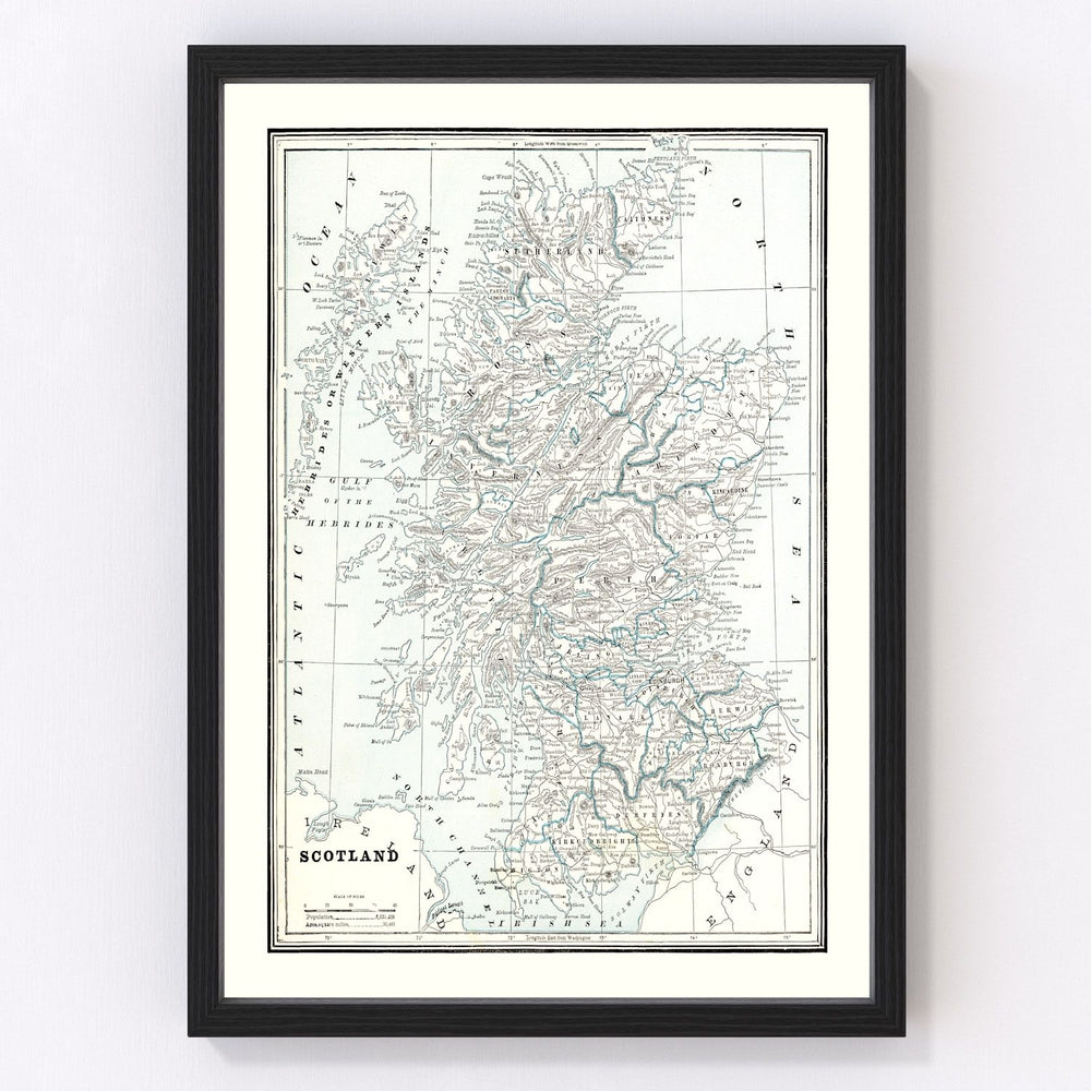 Scotland Vintage Map 1893