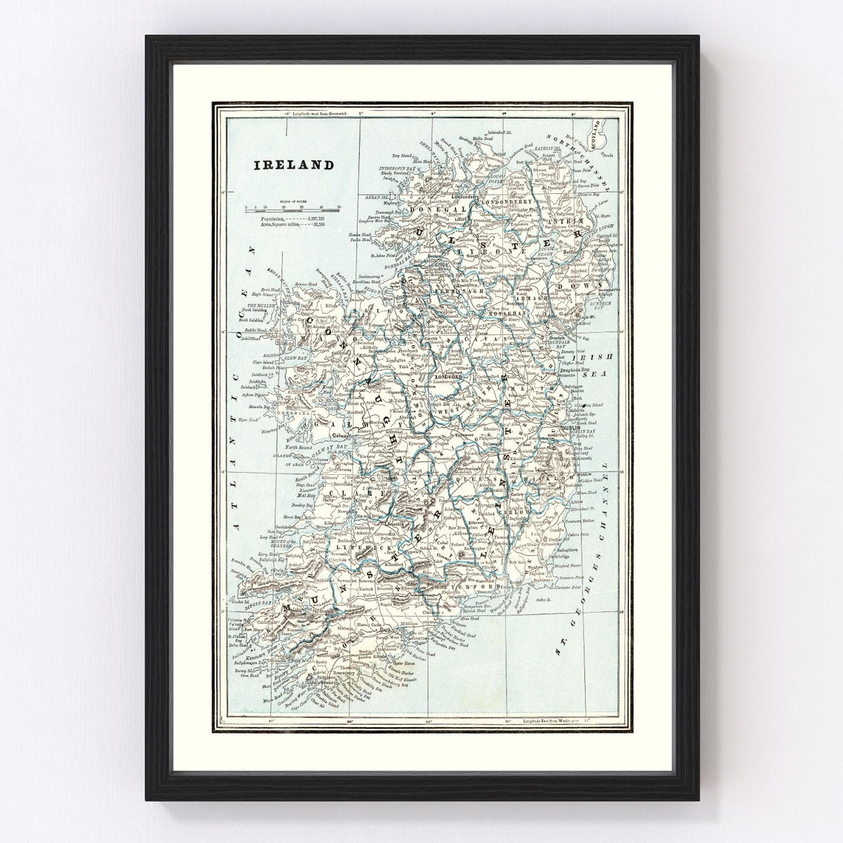 Ireland Vintage Map 1893