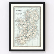 Ireland Vintage Map 1893