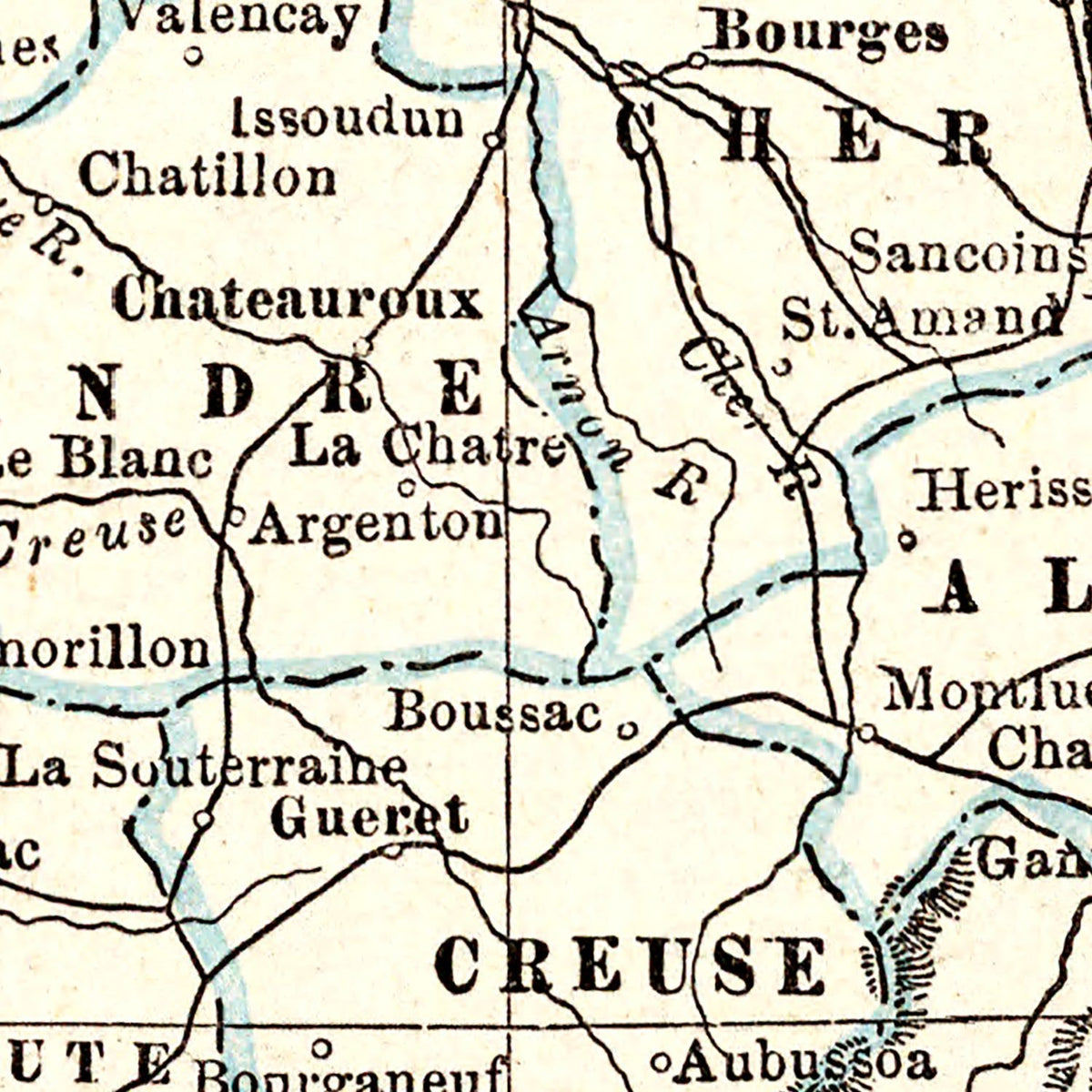 Restored historic details from the 1893 country map of County