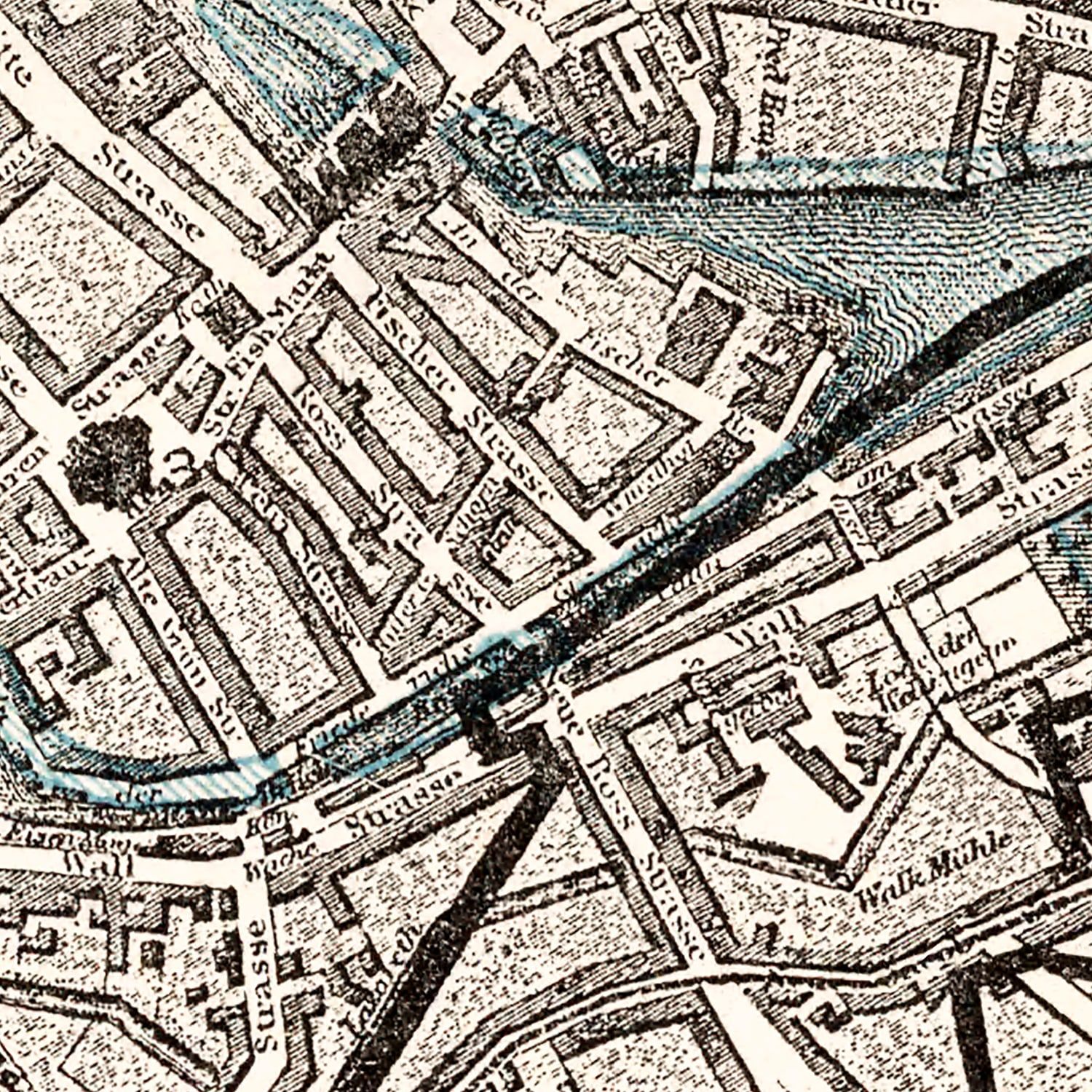Restored historic details from the 1893 city map of Berlin