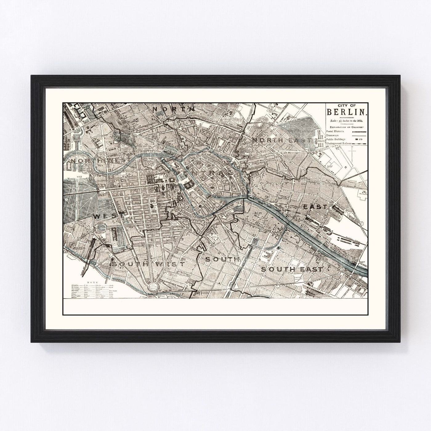 Berlin Vintage Map 1893