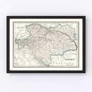 Austria Vintage Map 1893