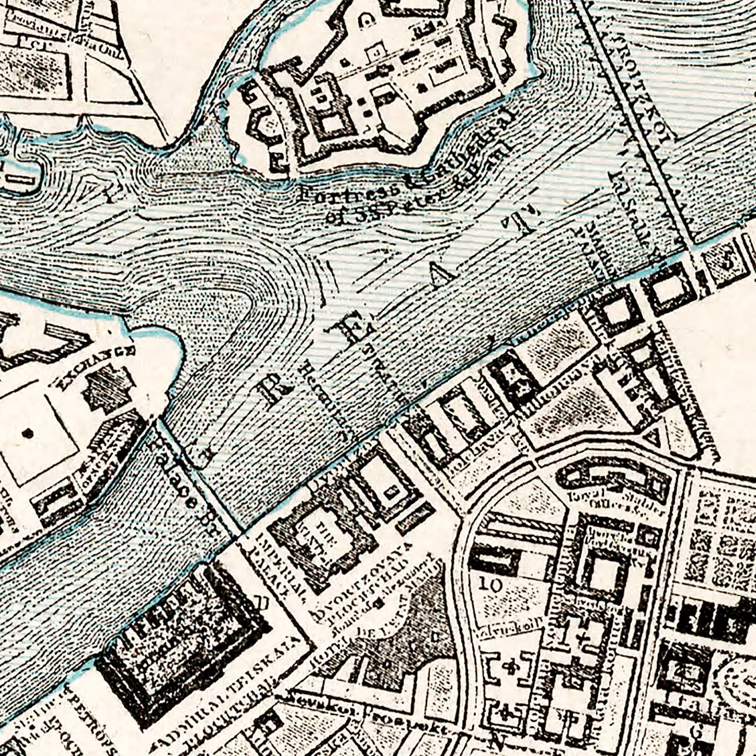 Restored historic details from the 1893 city map of Saint Petersburg
