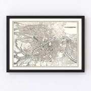 Saint Petersburg Vintage Map 1893