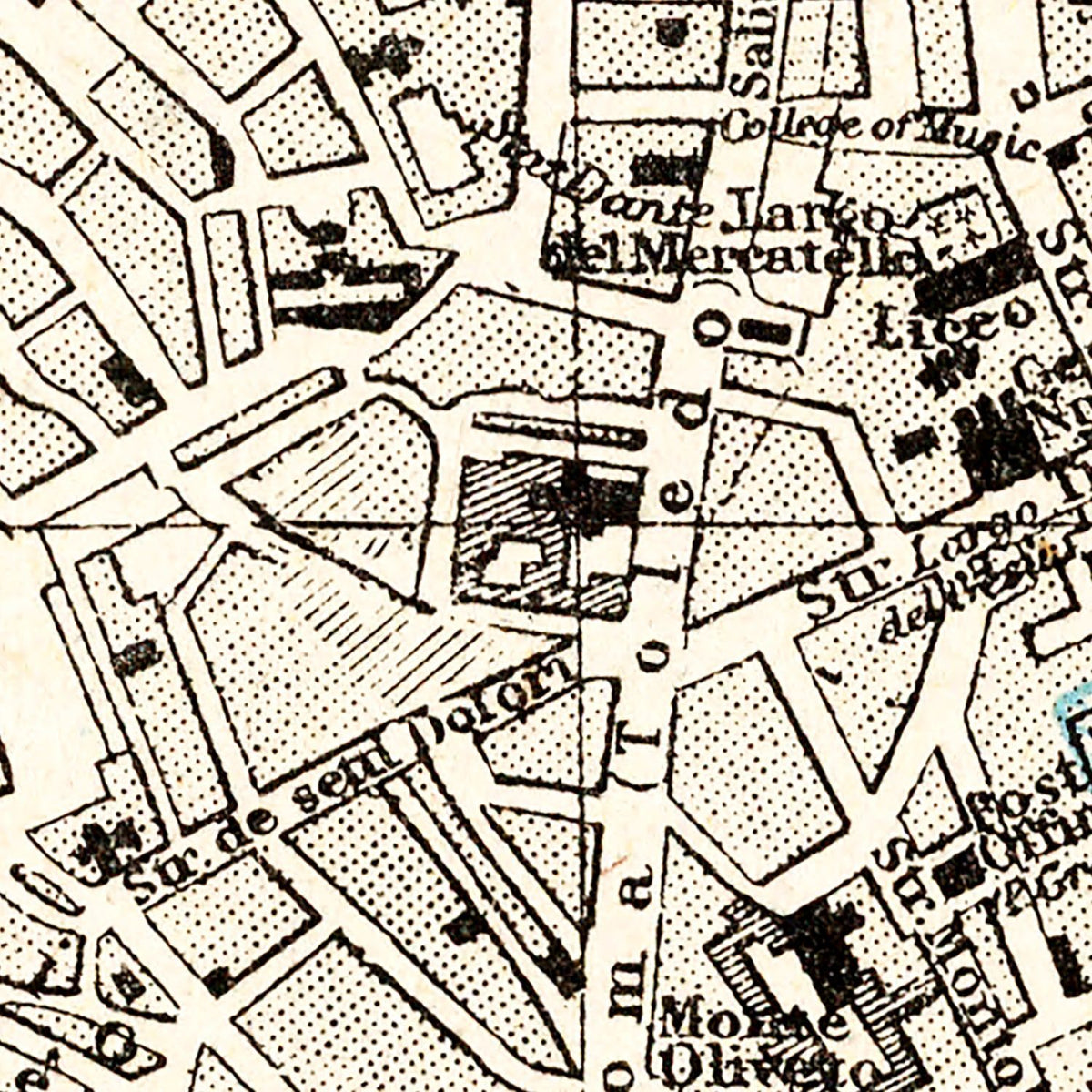 Restored historic details from the 1893 city map of Naples