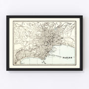 Naples Vintage Map 1893