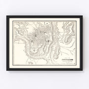 Jerusalem Vintage Map 1893