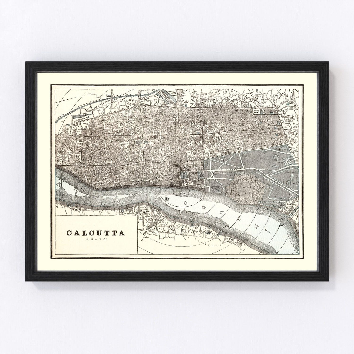 Calcutta Vintage Map 1893