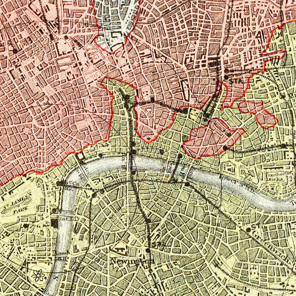 Restored historic details from the 1883 city map of London