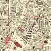 Vintage Map of Liverpool, England 1883