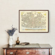 Vintage Map of Liverpool, England 1883