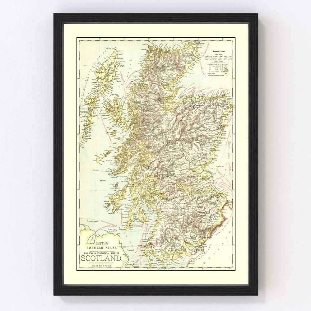 Scotland Vintage Map 1883