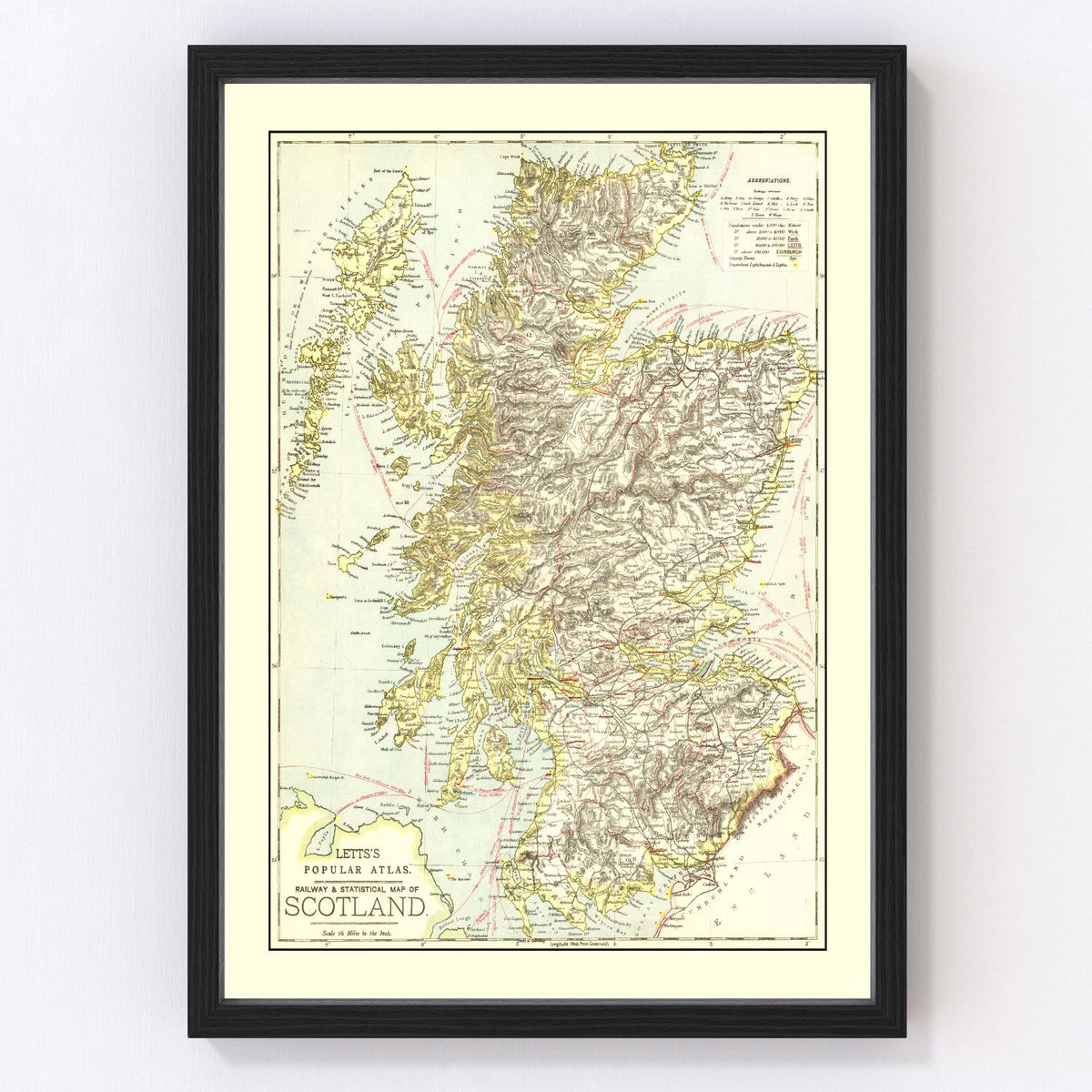 Scotland Vintage Map 1883