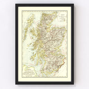 Scotland Vintage Map 1883