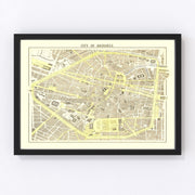 Brussels Vintage Map 1883