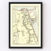 Egypt Vintage Map 1883