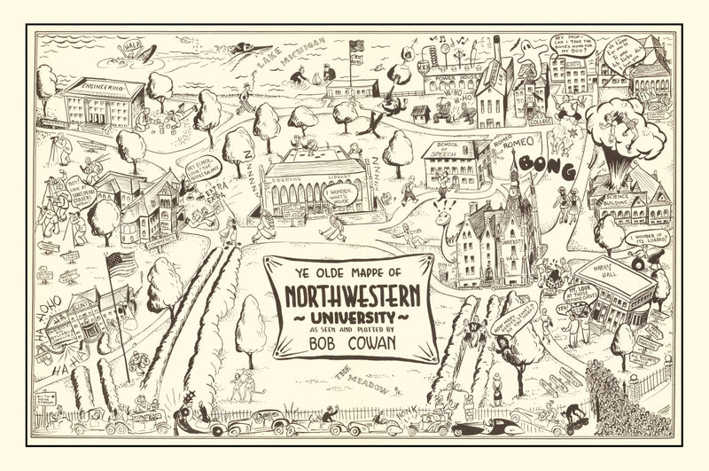 Size comparison using Vintage Map of Northwestern University 1940