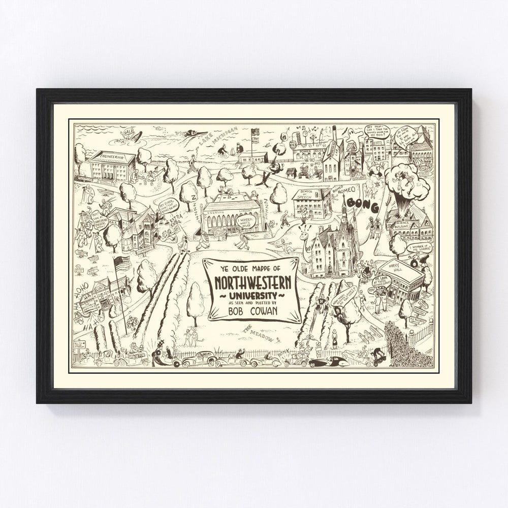 Evanston, IL Vintage Map 1940