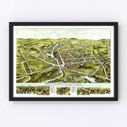 Wolcottville Vintage Map 1875