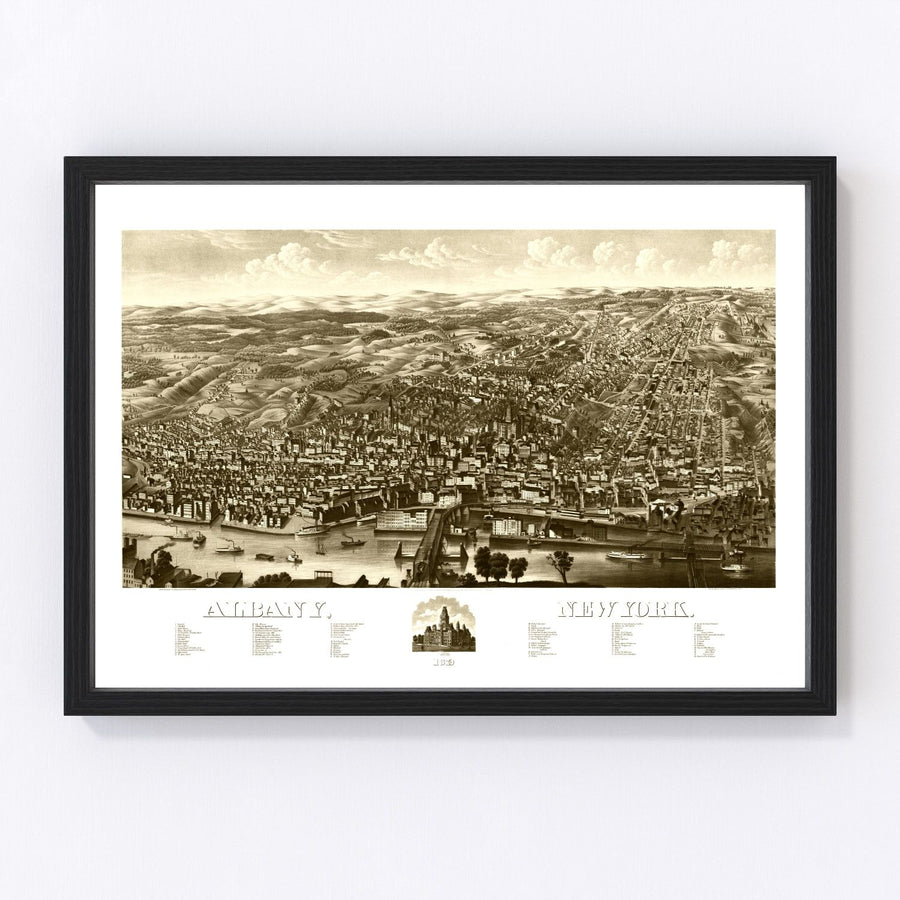 Albany Vintage Map 1879