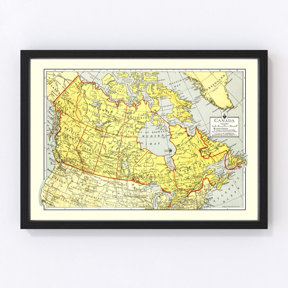Canada Vintage Map 1943