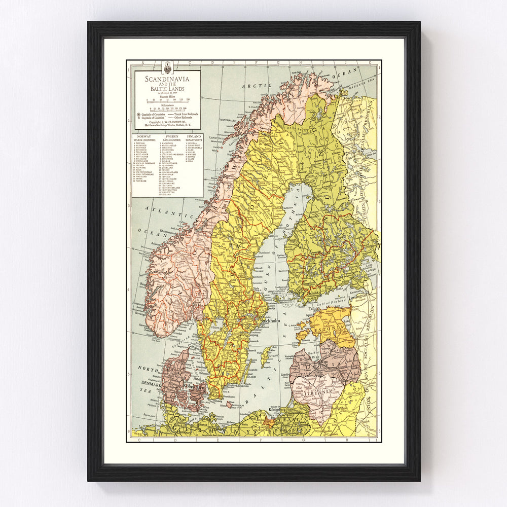 Scandinavia map hist