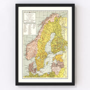 Scandinavia map hist