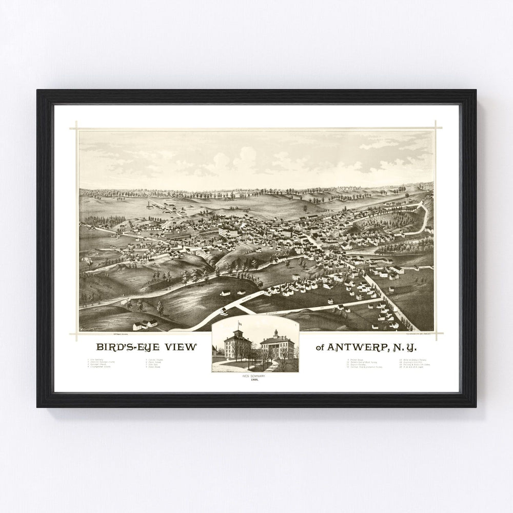 Antwerp Vintage Map 1888