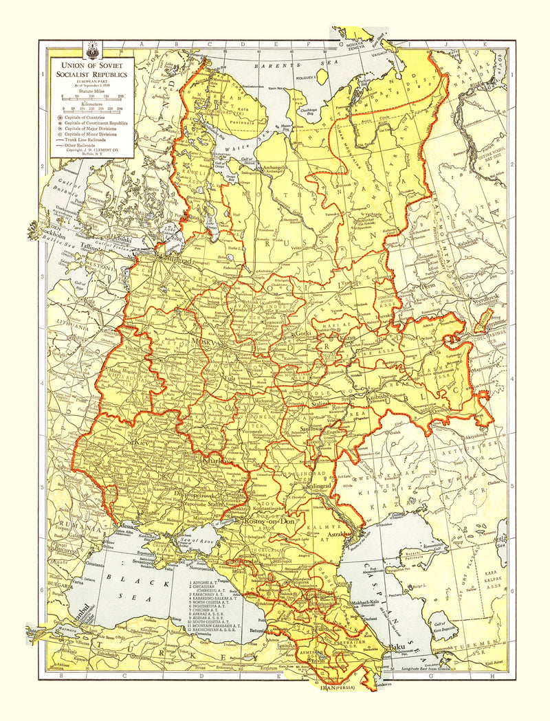 Size comparison using Vintage Map of Soviet Union 1943