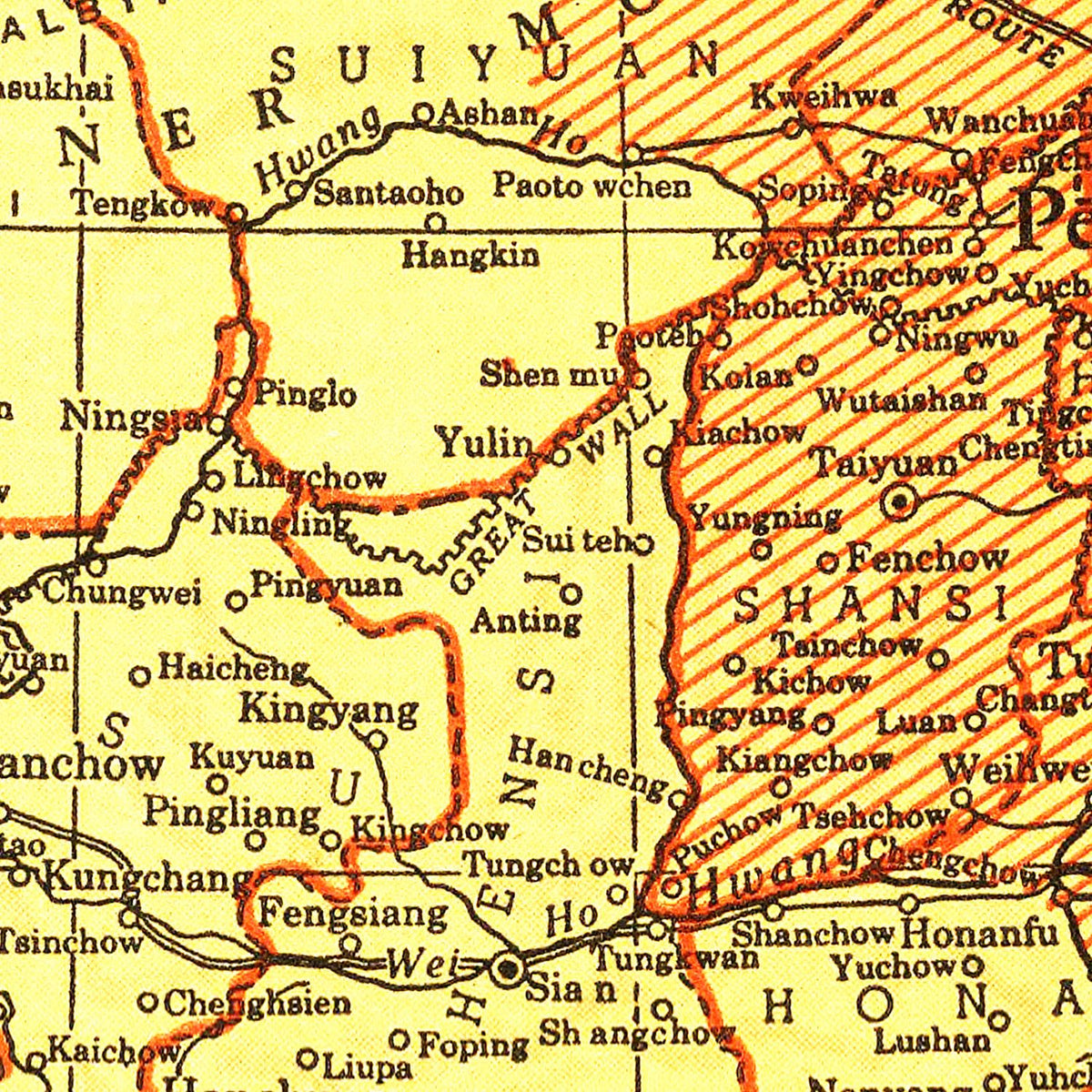 Restored historic details from the 1943 country map of County