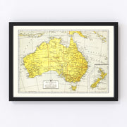Australia Vintage Map 1943