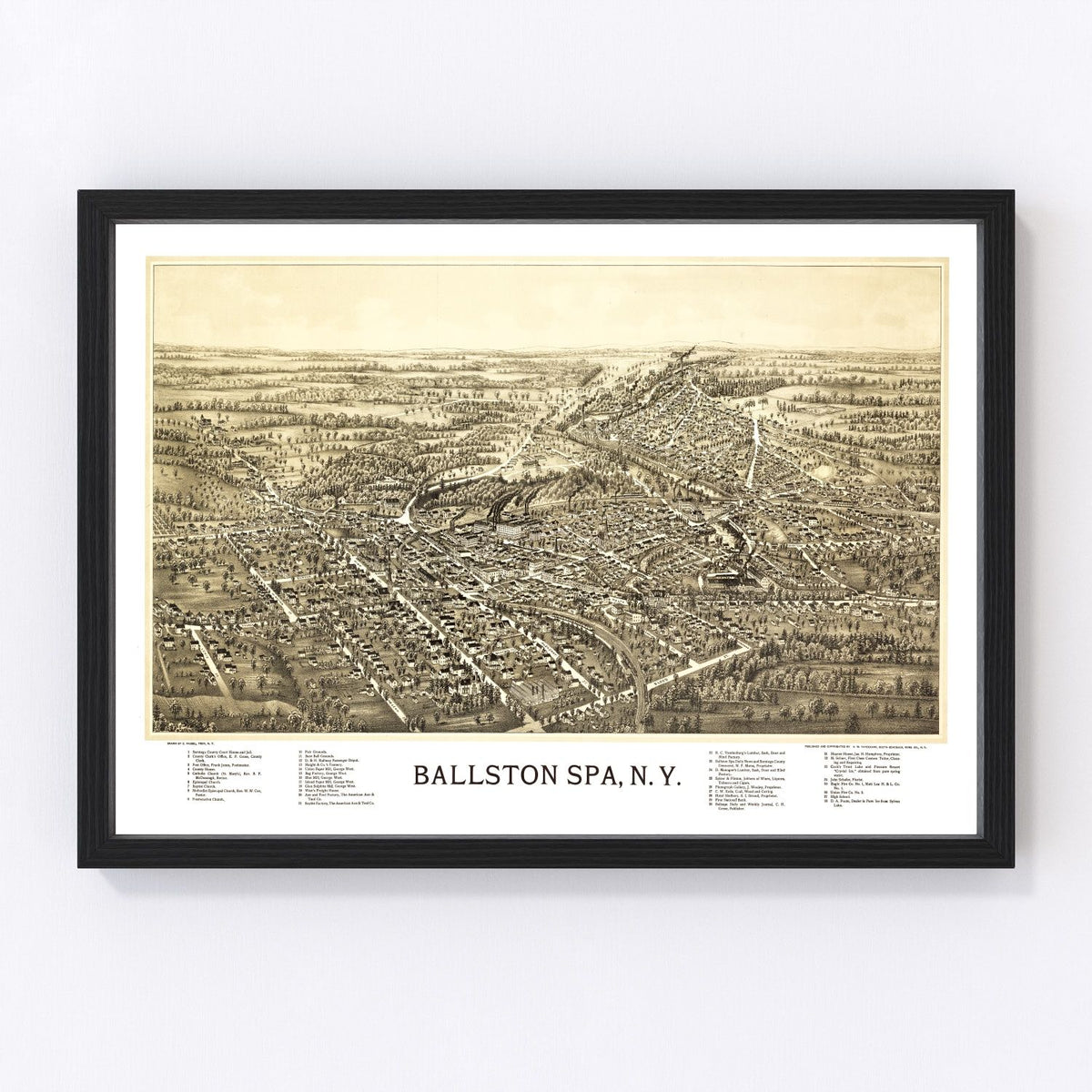 Ballston Spa Vintage Map 1890