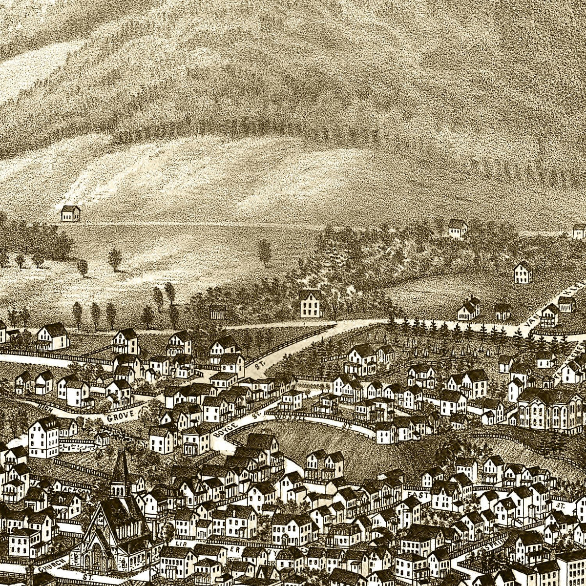 Restored historic details from the 1886 city map of Matteawan, New York