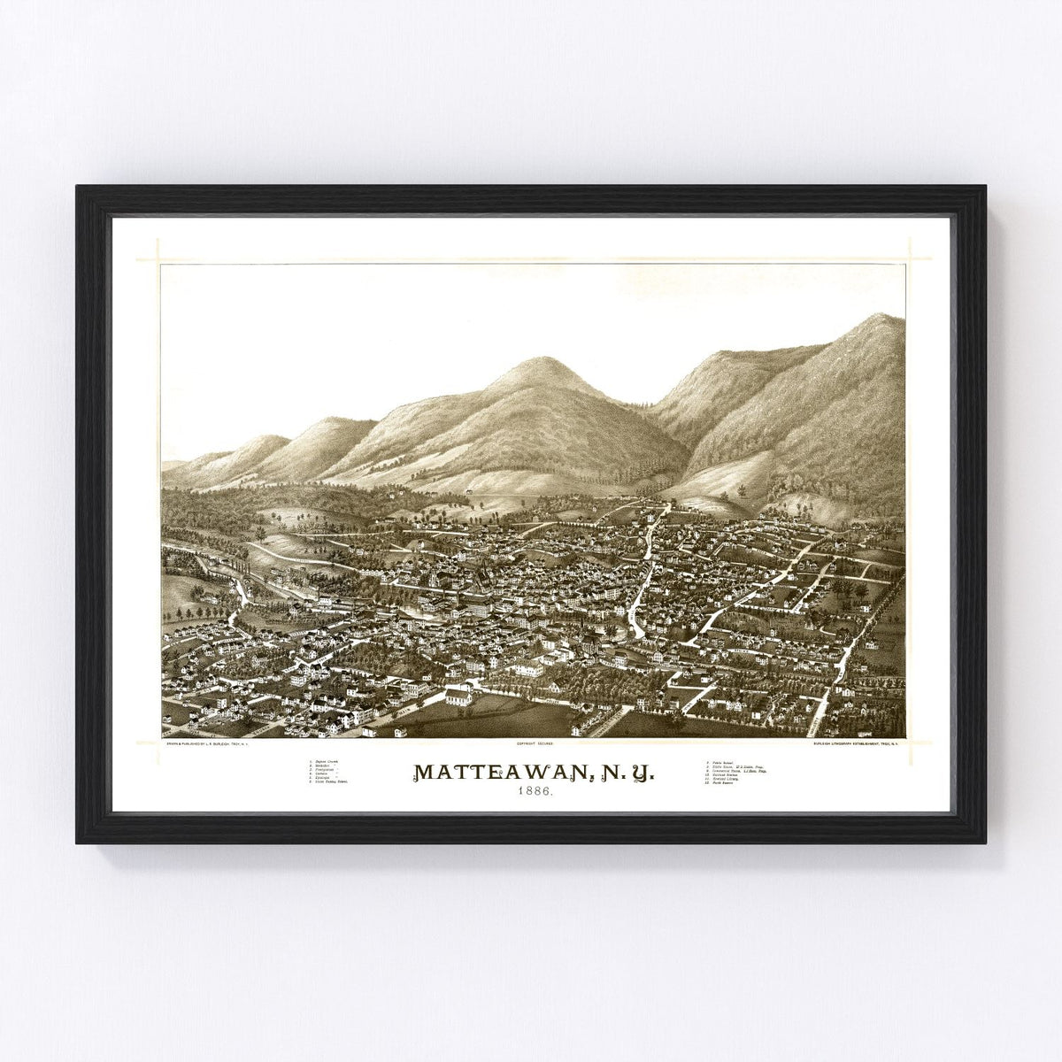 Matteawan Vintage Map 1886