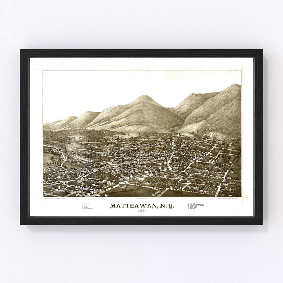 Matteawan Vintage Map 1886