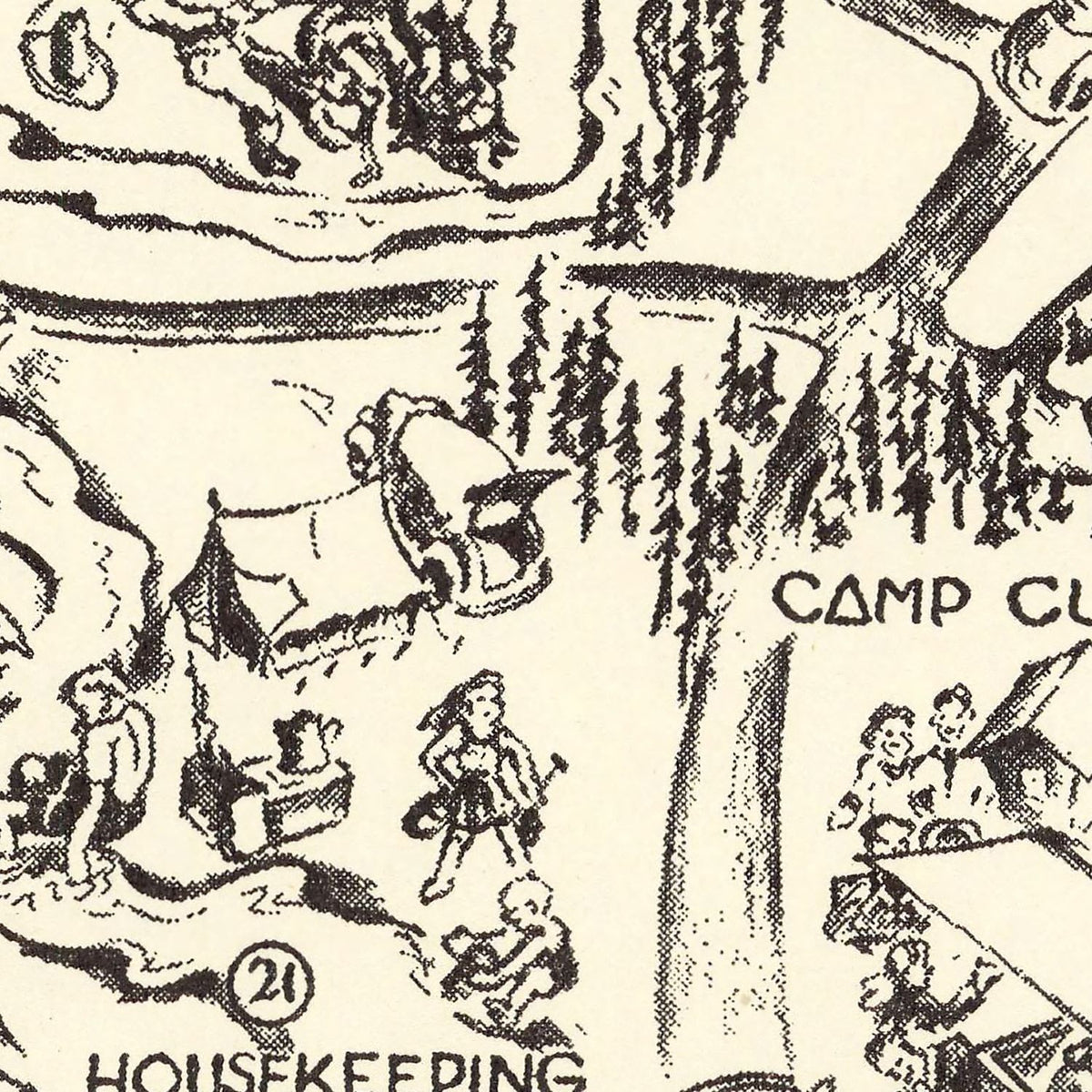 Restored historic details from the 1946 region map of County, California